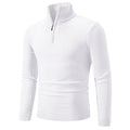2023 Men's Plus Size Fleece Zip Mock Neck Sweater