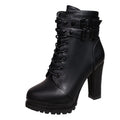 Fashionable Waterproof High Heel Short Boots for Women