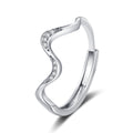 Water Wave Silver Ring in Fashion Design