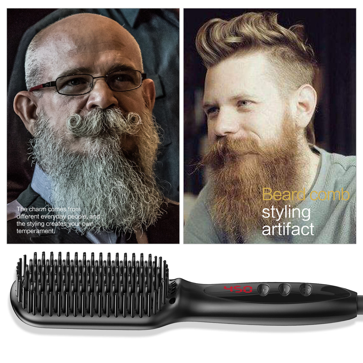 Hair Straightener and Beard Flat Iron Combo