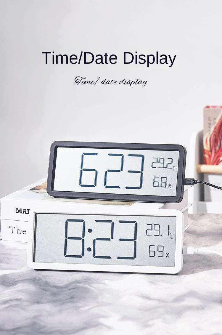 Large Screen Living Room Wall Clocks Temperature and Humidity Clock Modern Clocks