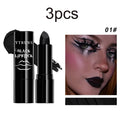 Matte black lipstick, long-lasting waterproof, no creases, Gothic dark makeup party, Halloween cosplay makeup