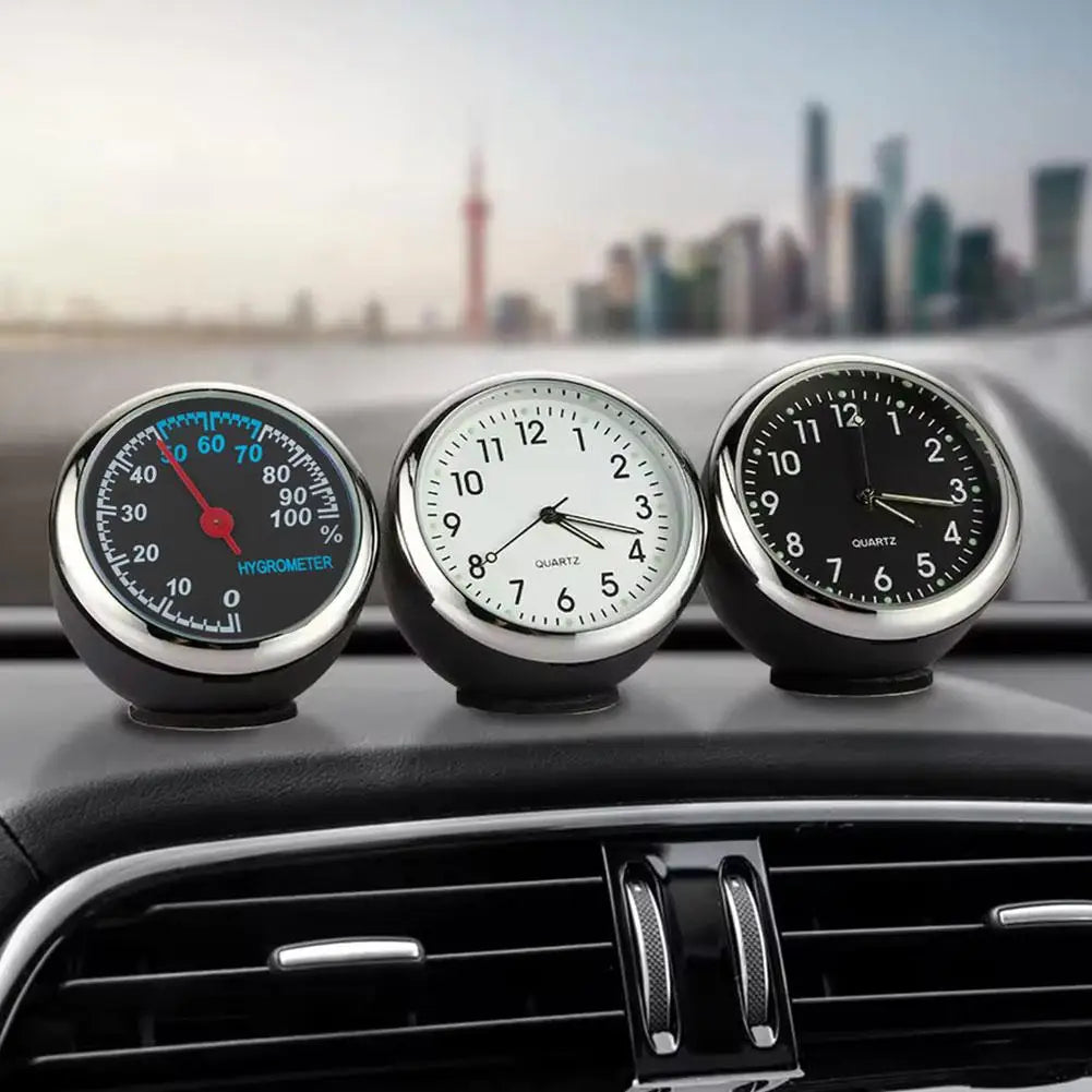 NEW Car Clock Luminous Automobiles Internal Stick-On Mini Digital Watch Mechanics Quartz Clocks Auto Ornament Car Accessories