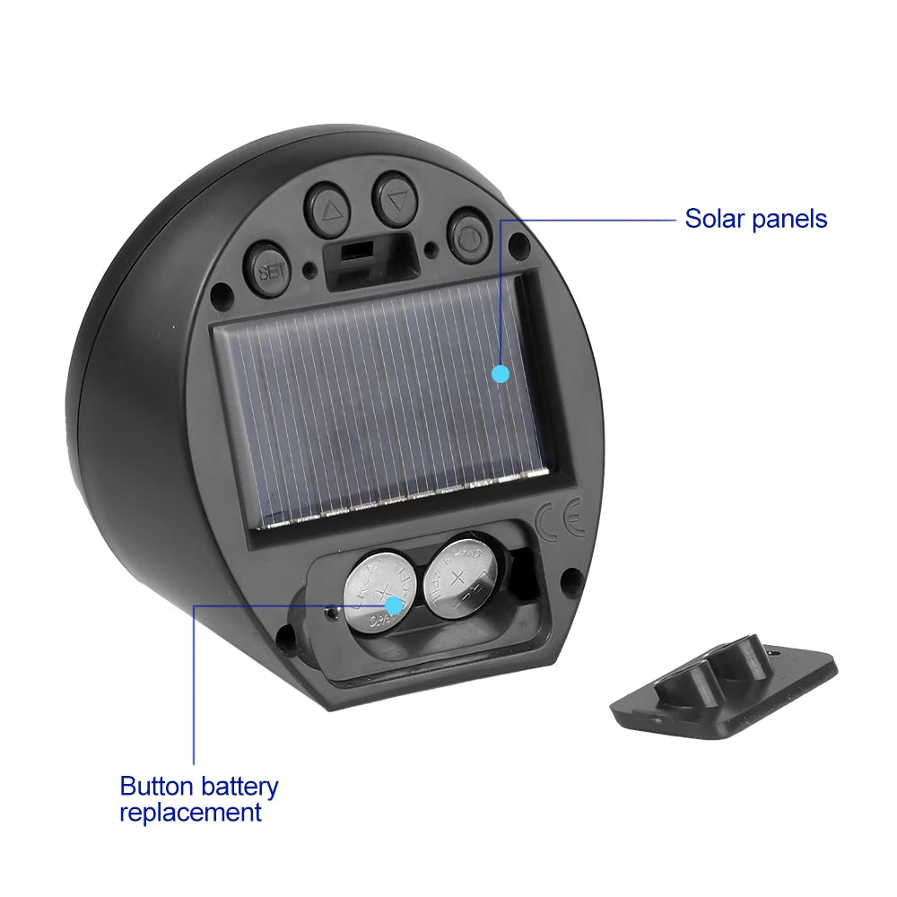 Kebidumei Solar Car Clocks For Dashboard Digital LCD Clock Date Week Temperature Time Display Clocks Backlight Electronic Screen