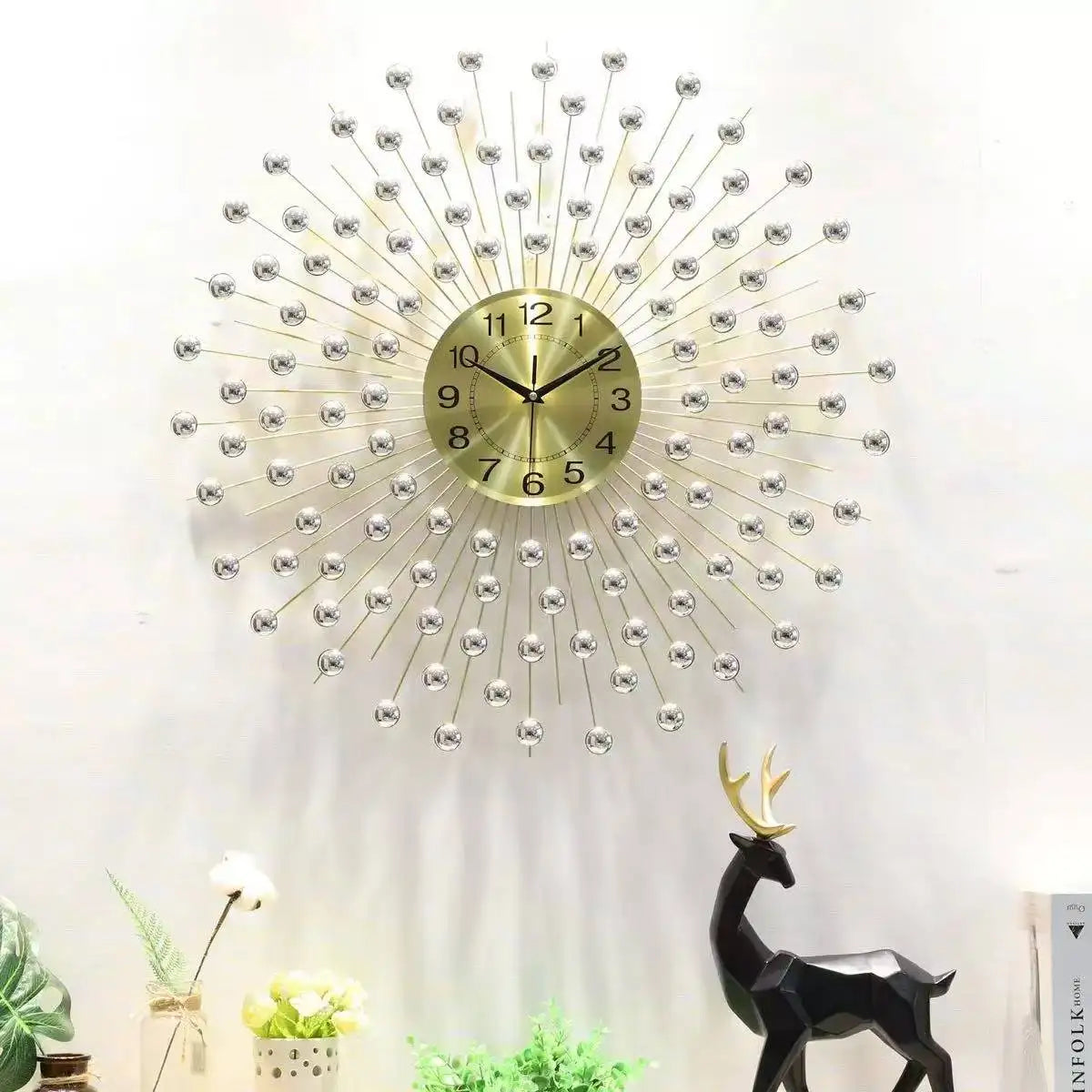 Creative simple clocks gypsy stars decorative living room wall clocks household silent clocks wall-mounted art Home Decoration