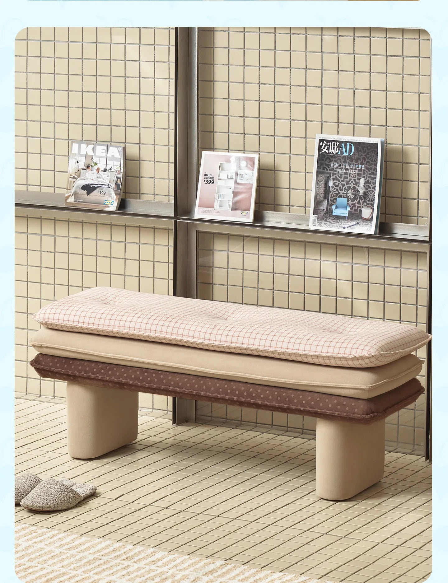 Living Room Hotel Stool Bedroom Floor Entrance Benches Stool Dopamine Ottomans Mueble Recibidor De Entrada Chinese Furniture