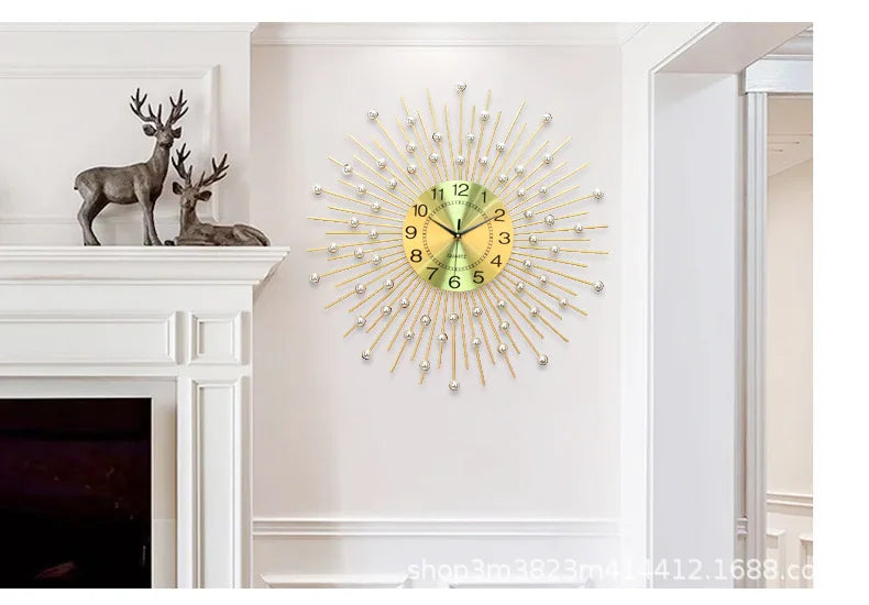 Creative simple clocks gypsy stars decorative living room wall clocks household silent clocks wall-mounted art Home Decoration
