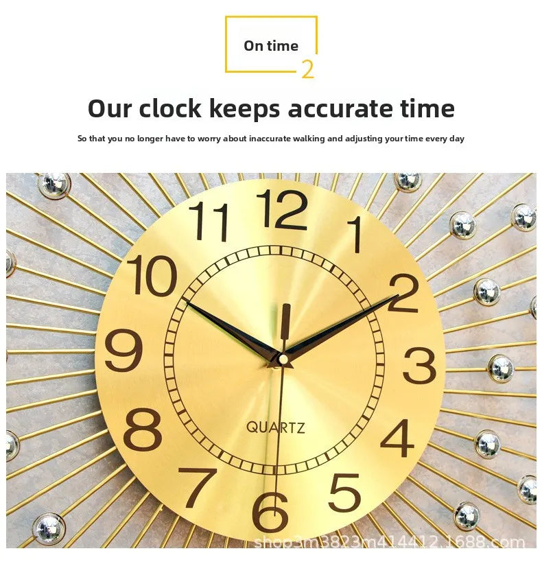 Creative simple clocks gypsy stars decorative living room wall clocks household silent clocks wall-mounted art Home Decoration