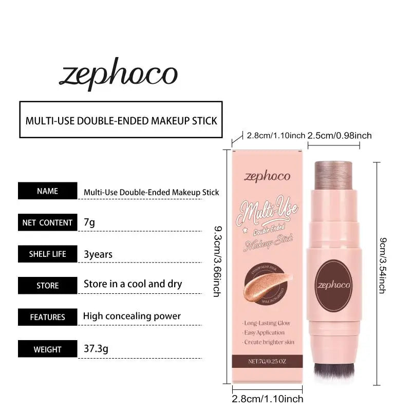 Makeup Stick for Contour Highlight and Blush Dual Ended Hydrating Long Lasting Formula for Easy Daytime Look