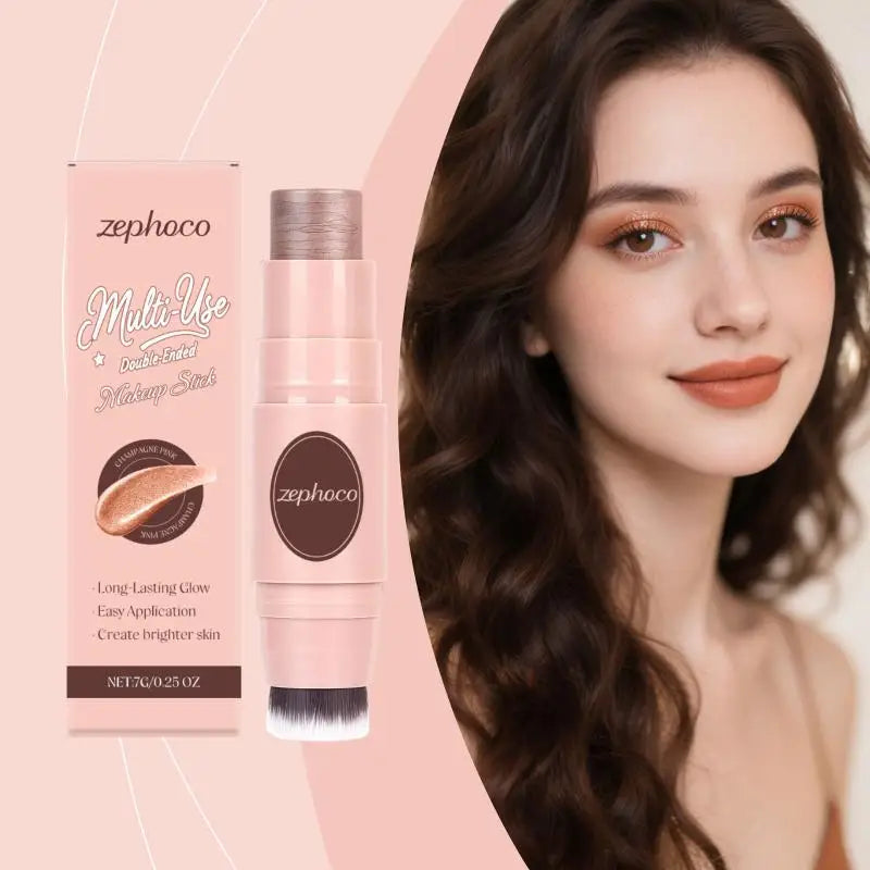 Makeup Stick for Contour Highlight and Blush Dual Ended Hydrating Long Lasting Formula for Easy Daytime Look