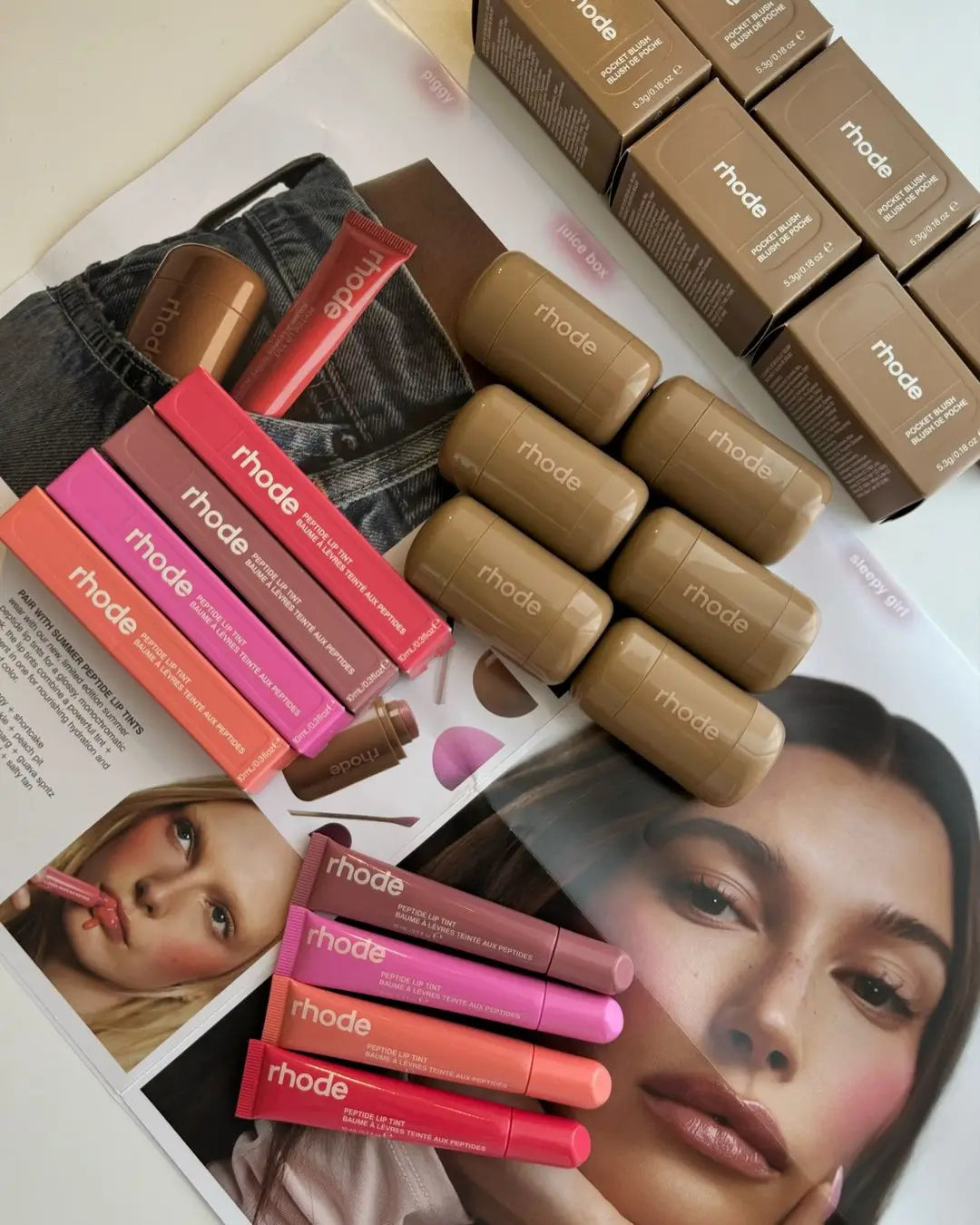 Brand Makeup Blusher Rouge Powder Pocket Blush Lipstick Cheek Hydrating Stick Natural Cream Lip Gloss Cheek Easy Apply Color