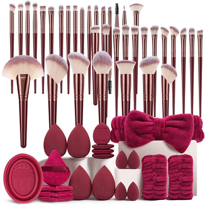 56PCS Makeup Tools：36PCS Makeup brush set+4PCS Makeup Tools+8PCS Makeup Sponges+8PCS Powder Puffs