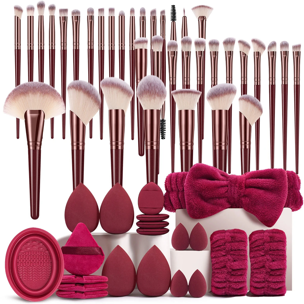 56PCS Makeup Tools：36PCS Makeup brush set+4PCS Makeup Tools+8PCS Makeup Sponges+8PCS Powder Puffs