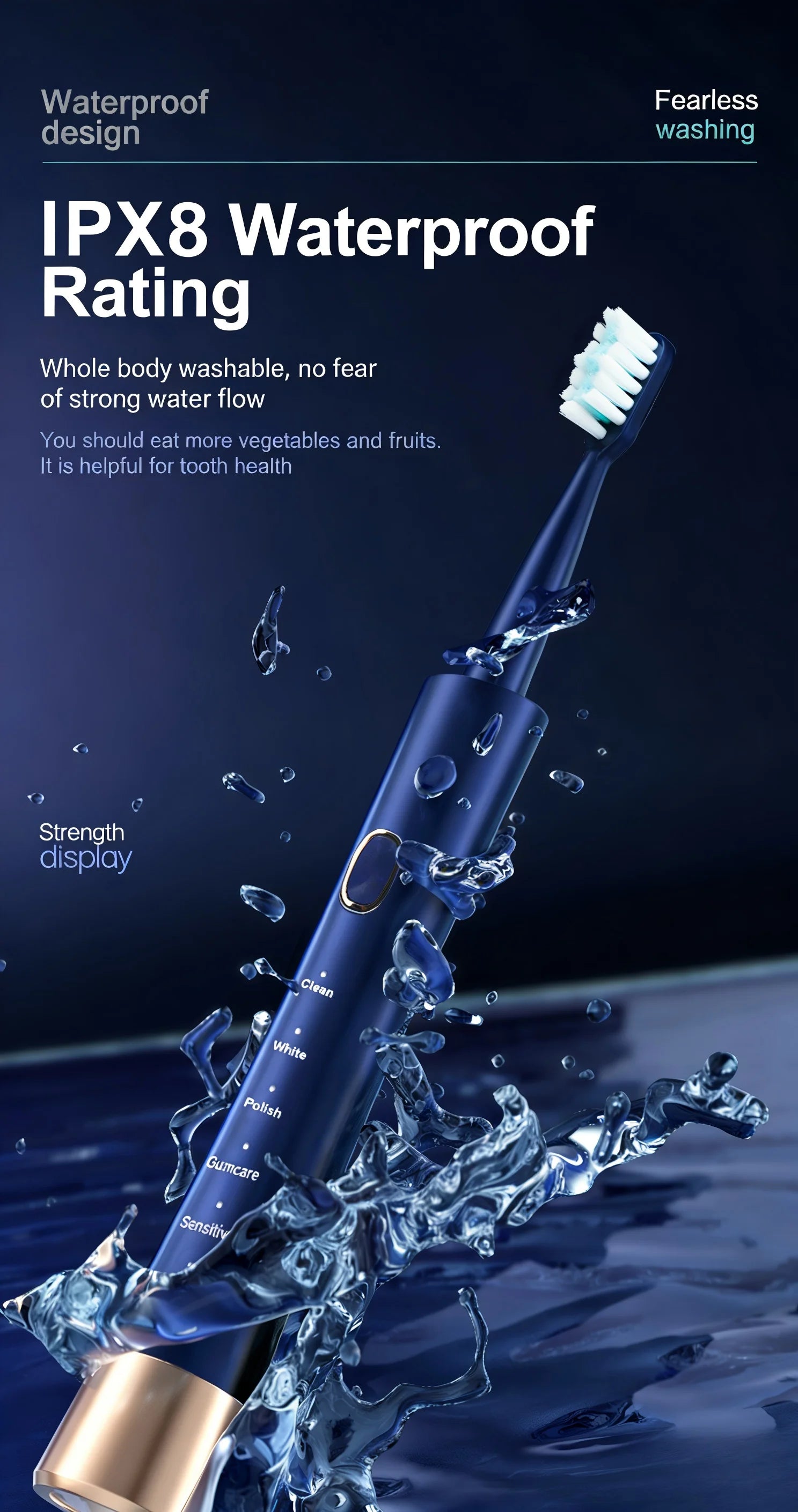 DR.GOOD Sonic Electric Toothbrush for Adults, Soft Bristles, USB Rechargeable, 5 Modes, Oral Care for Men & Women.