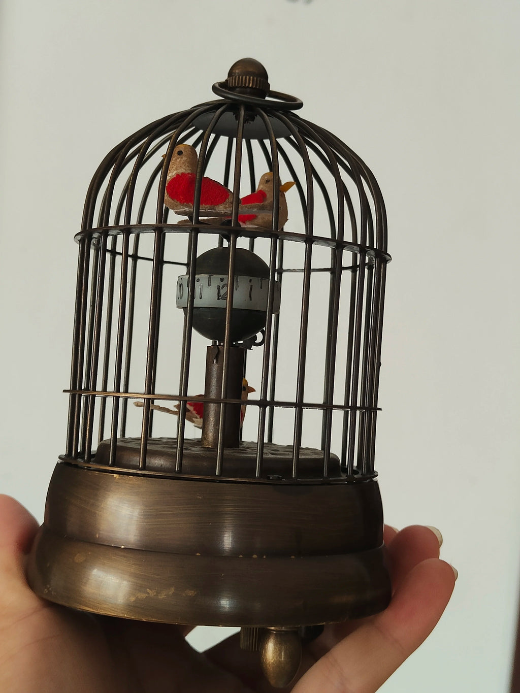 China brass Western clocks birdcage clocks mechanical clocks European retro ornaments collection