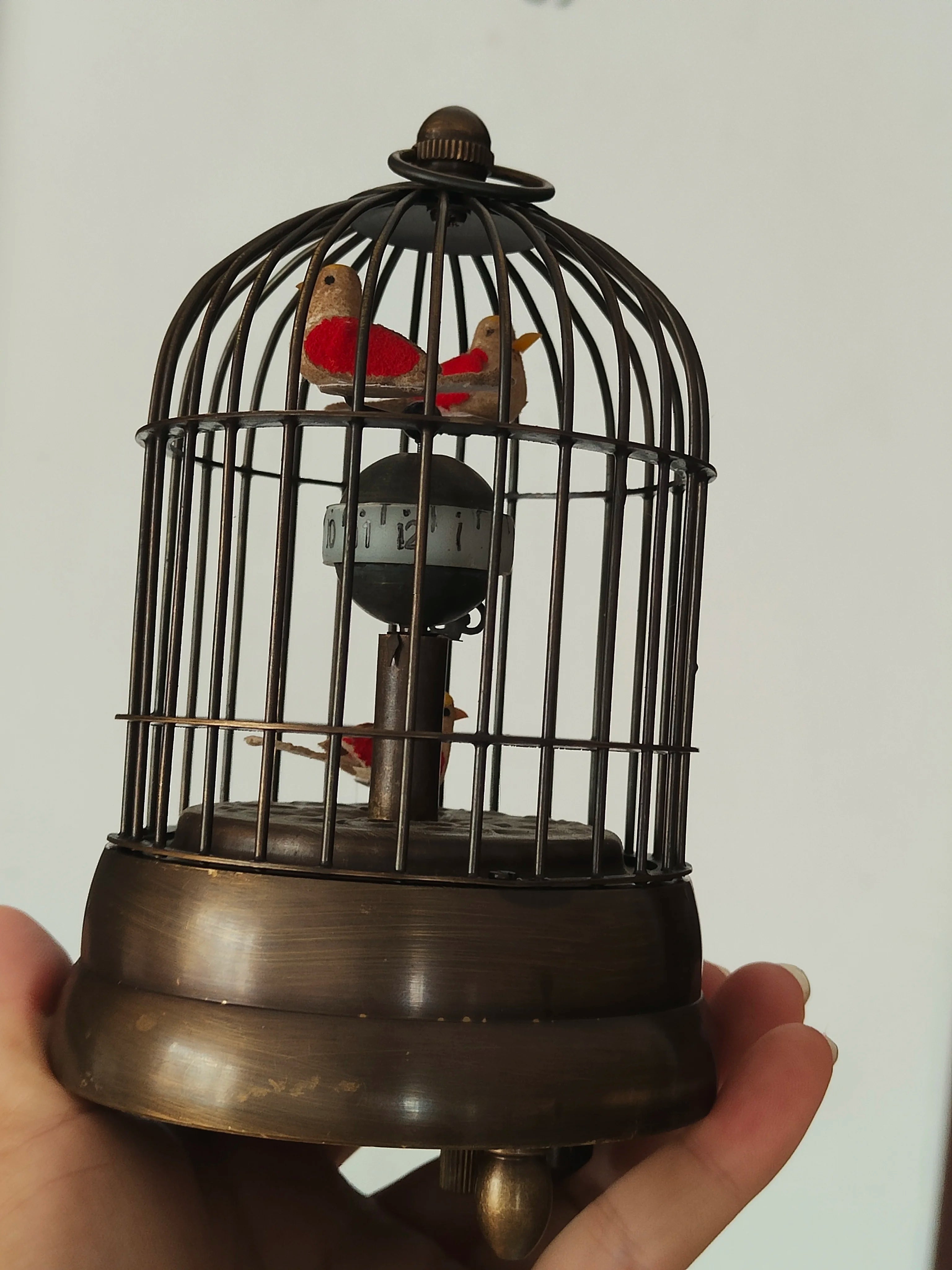 China brass Western clocks birdcage clocks mechanical clocks European retro ornaments collection