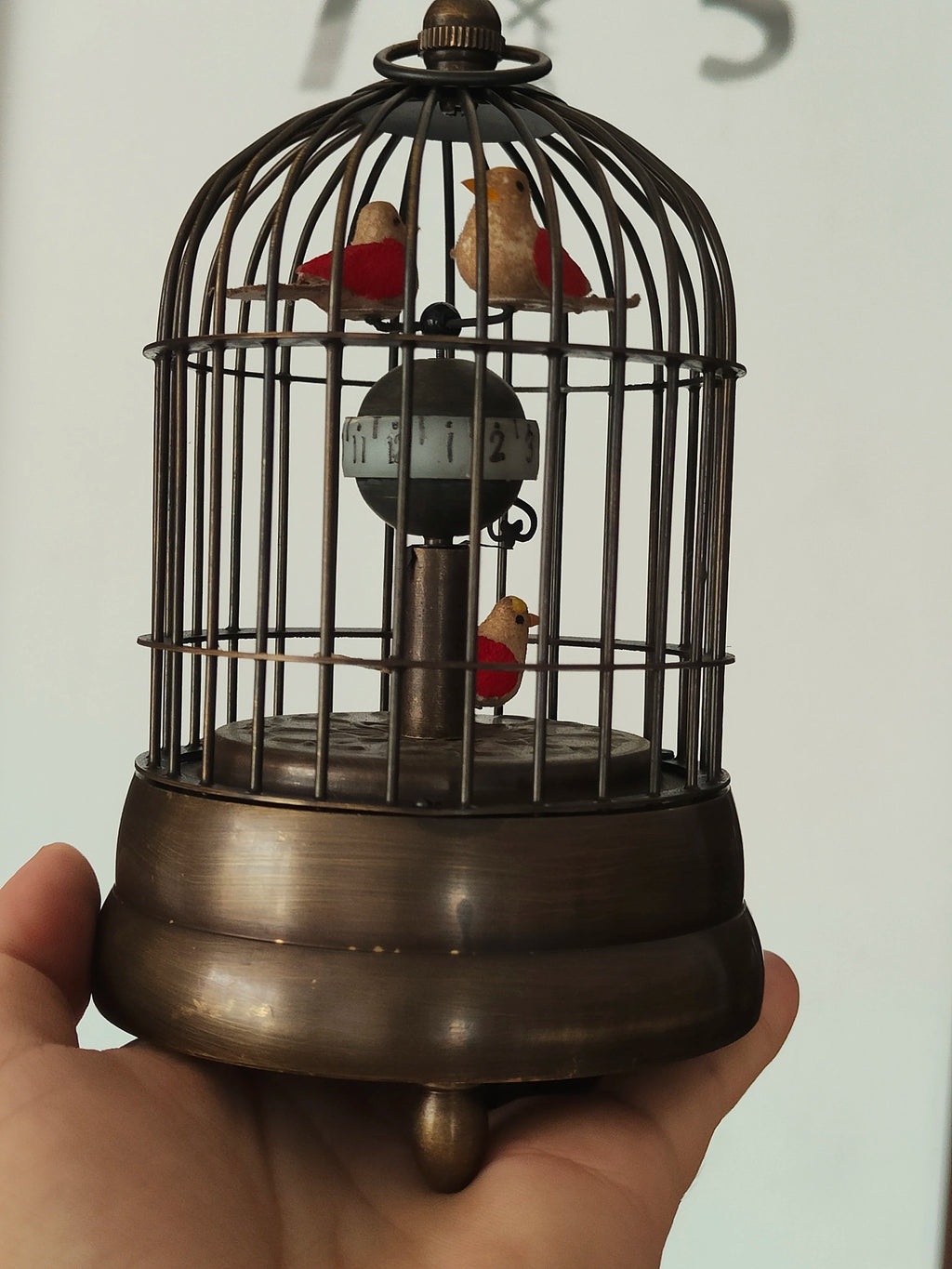 China brass Western clocks birdcage clocks mechanical clocks European retro ornaments collection