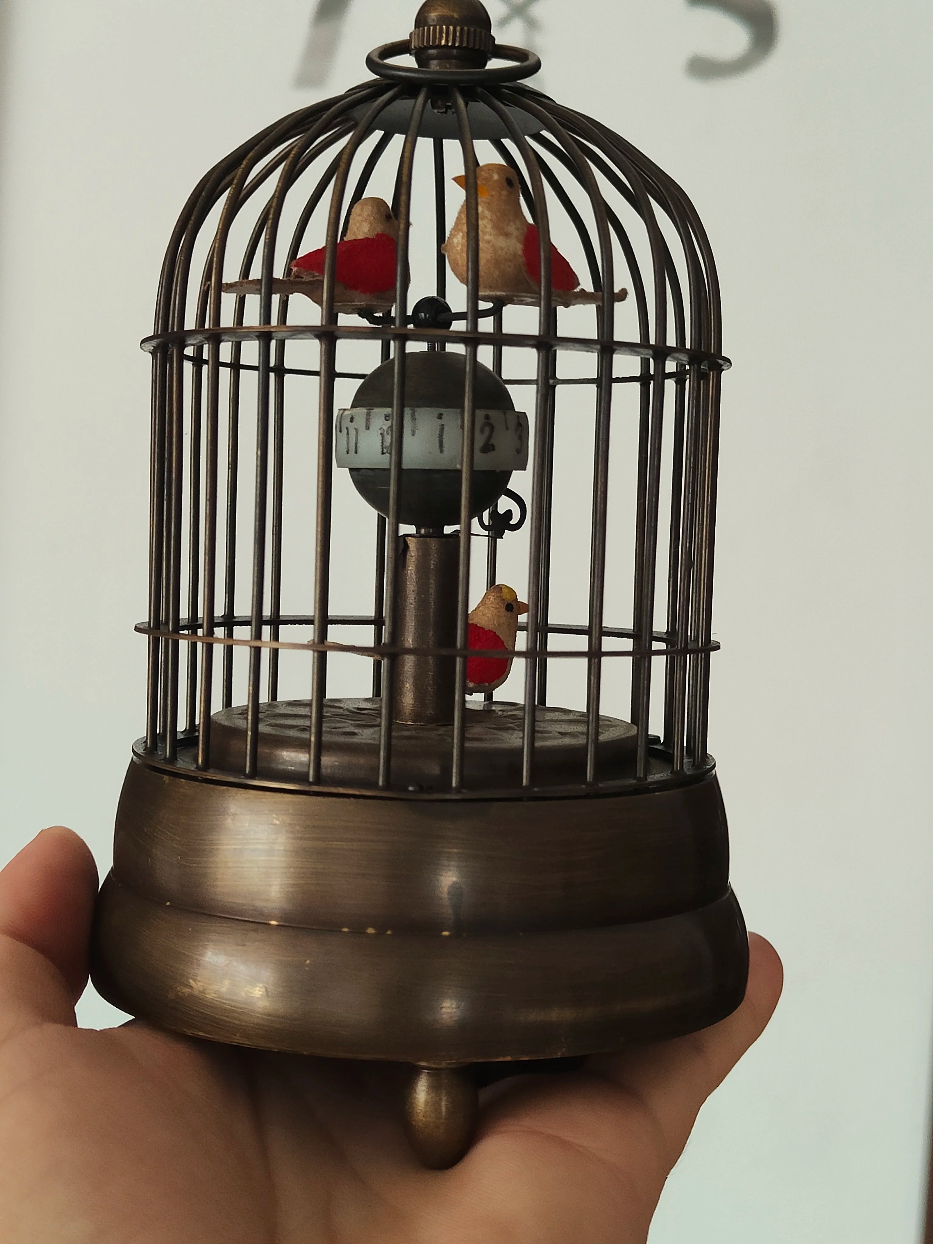 China brass Western clocks birdcage clocks mechanical clocks European retro ornaments collection