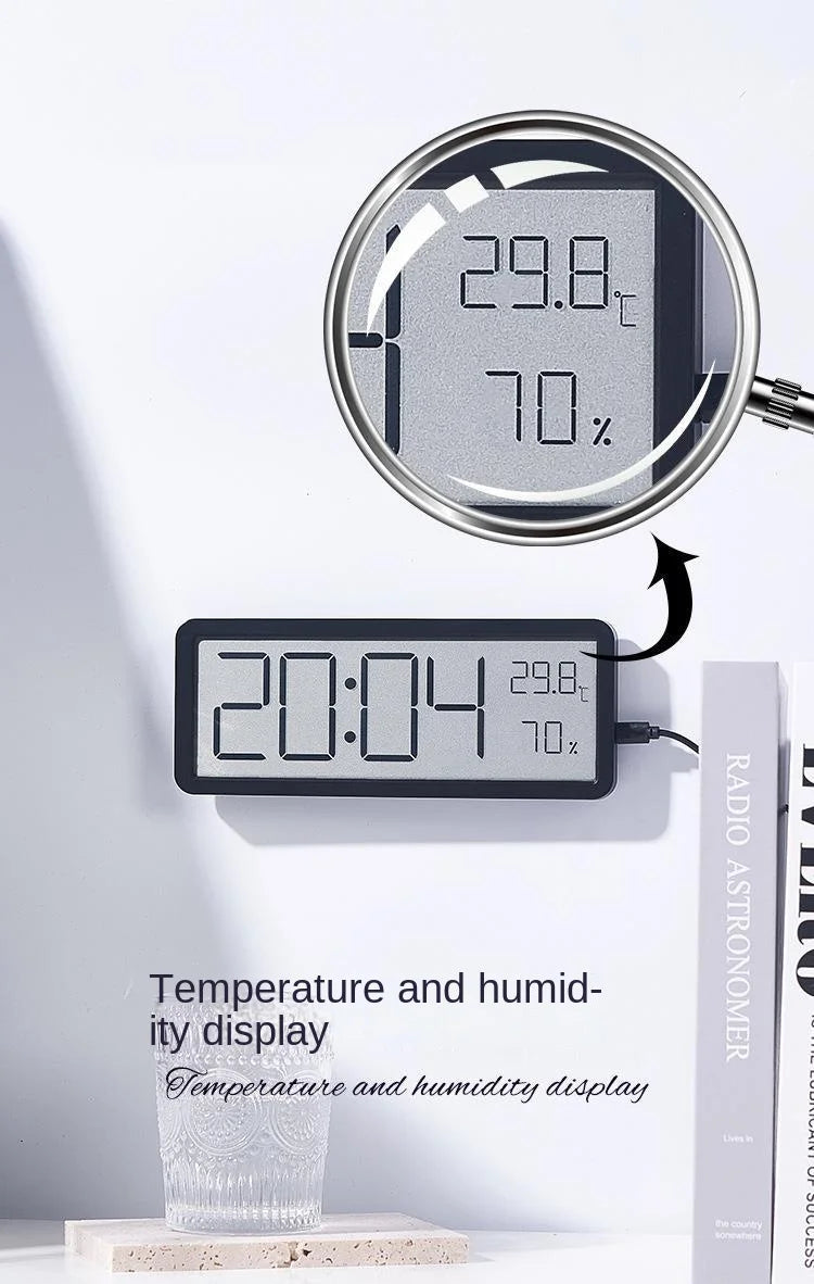Large Screen Living Room Wall Clocks Temperature and Humidity Clock Modern Clocks