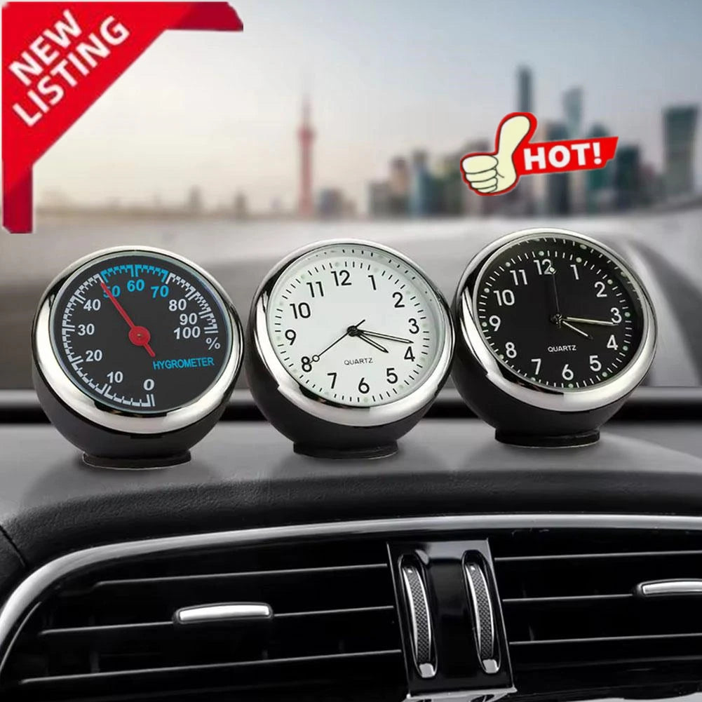 NEW Car Clock Luminous Automobiles Internal Stick-On Mini Digital Watch Mechanics Quartz Clocks Auto Ornament Car Accessories