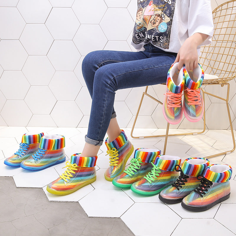 Fashionable Waterproof Jelly Rain Boots for Women