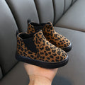 Fashionable Leopard Print Warm Winter Boots for Kids