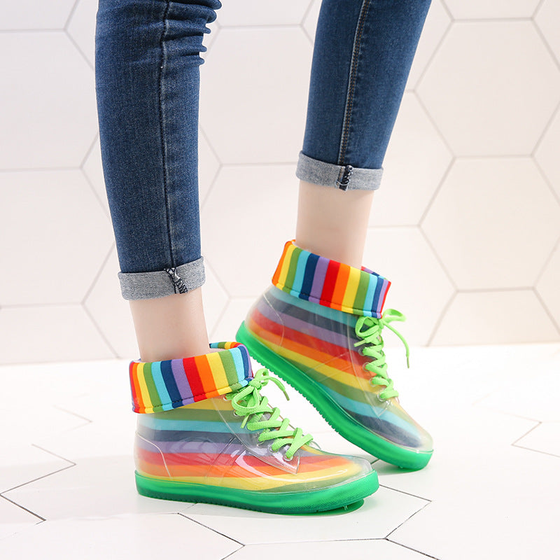 Fashionable Waterproof Jelly Rain Boots for Women