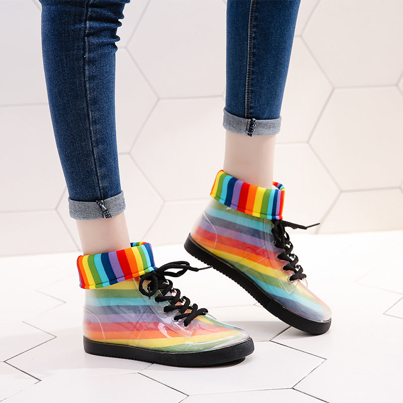 Fashionable Waterproof Jelly Rain Boots for Women